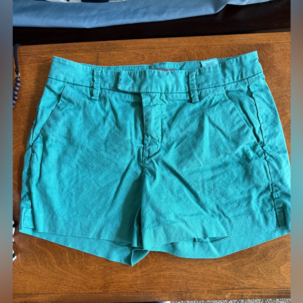 Level 99 Cindie Linen Turquoise Shorts size 28 Green/ Blue Stitchfix